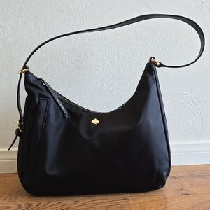 Kate Spade Black Leather Hobo Bag